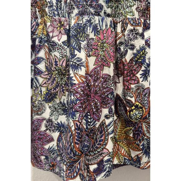 Jude Connally Peplum Top Women’s Size XL Floral Print Babydoll Shirred - Picture 4 of 6